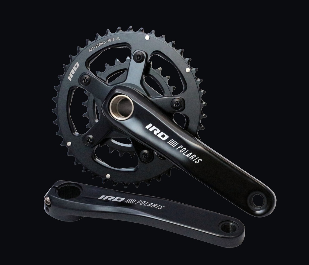 IRD Polaris 1x 2x Crankset (38t DM, 42-26t w/Spider) w/BB